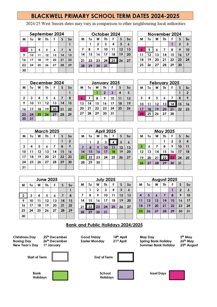 TERM DATES Blackwell Primary School TERM DATES Blackwell Primary School